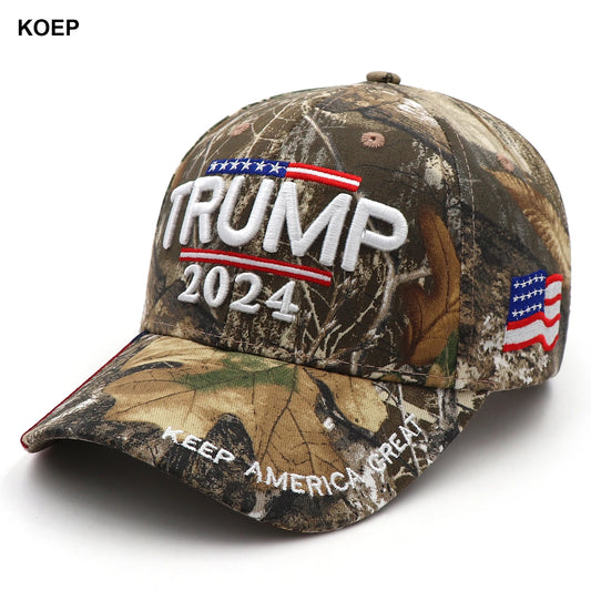 Donald Trump 2024 Cap Camouflage USA Flag Baseball Caps Keep America Great